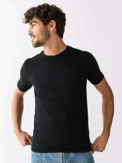 Next Black/White/Navy/Grey Muscle Fit Essential Cotton T-Shirts 6 Pack Best