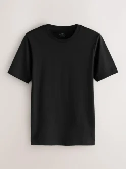 Next Black/White/Navy/Grey Muscle Fit Essential Cotton T-Shirts 6 Pack Best