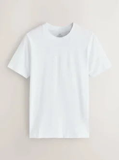 Next Black/White/Navy/Grey Muscle Fit Essential Cotton T-Shirts 6 Pack Best