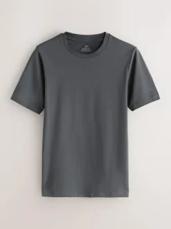 Next Black/White/Navy/Grey Muscle Fit Essential Cotton T-Shirts 6 Pack Best