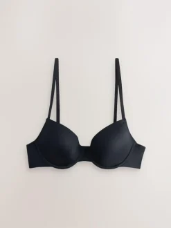Next Black/White/Nude Pad Plunge A-E Ultimate Comfort Smoothing T-Shirt Bras 3 Pack New