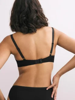 Next Black/White/Pastel Rose Nude Pad Full Cup Cotton Blend Ultimate Comfort Bras 3 Pack Clearance