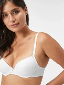 Next Black/White/Pastel Rose Nude Pad Plunge Cotton Blend Ultimate Comfort Bras 3 Pack Sale