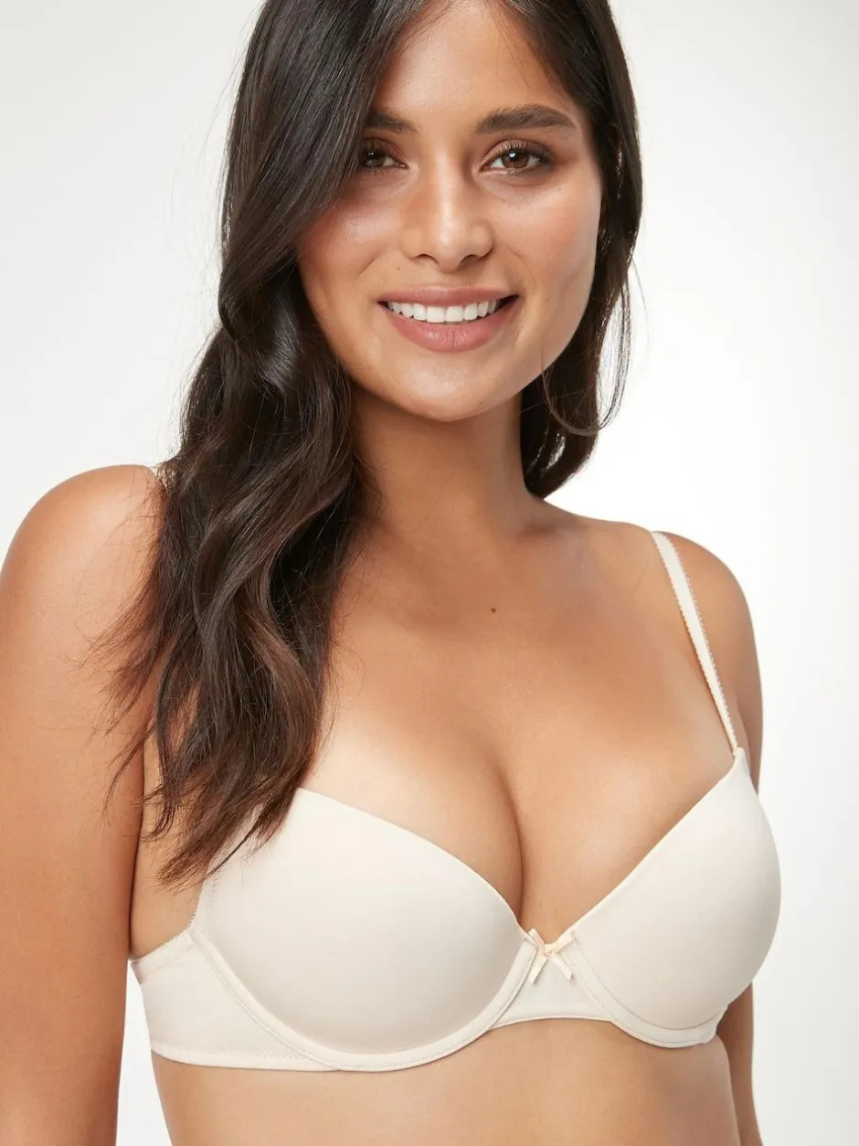 Next Black/White/Pastel Rose Nude Pad Plunge Cotton Blend Ultimate Comfort Bras 3 Pack Sale