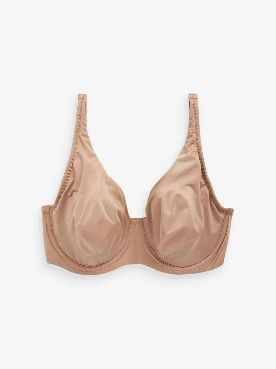 Next Non Pad Full Cup DD+ Microfibre Smoothing Ultimate Comfort T-Shirt Bras 3 Pack Black/White/Praline Nude Discount