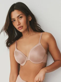 Next Black/White/Praline Nude Pad Full Cup A-E Ultimate Comfort Smoothing T-Shirt Bras 3 Pack Clearance