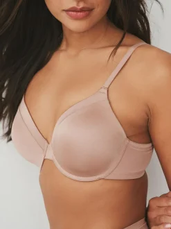 Next Black/White/Praline Nude Pad Full Cup A-E Ultimate Comfort Smoothing T-Shirt Bras 3 Pack Clearance