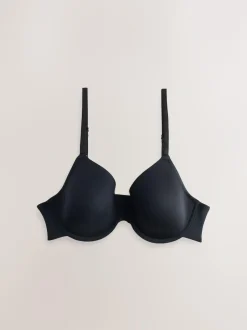 Next Black/White/Praline Nude Pad Full Cup A-E Ultimate Comfort Smoothing T-Shirt Bras 3 Pack Clearance