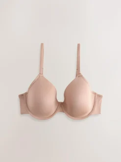 Next Black/White/Praline Nude Pad Full Cup A-E Ultimate Comfort Smoothing T-Shirt Bras 3 Pack Clearance