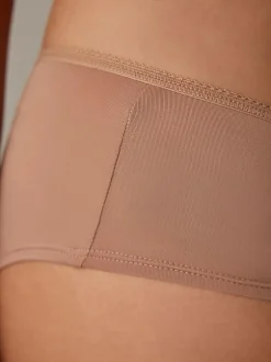 Next Short Microfibre Knickers 7 Pack Black/White/Praline Nude Hot