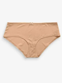 Next Short Microfibre Knickers 7 Pack Black/White/Praline Nude Hot