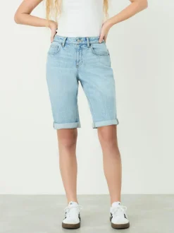 Next Knee Length Bermuda Denim Shorts Bleach Sale