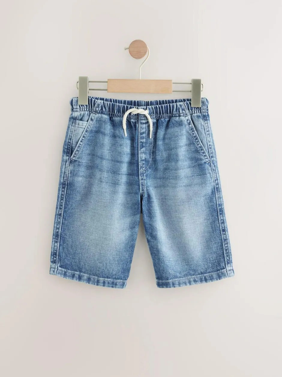 Next Bermuda Pull On Denim Shorts 2 Pack (3-16yrs) Bleach/Mid Blue Best