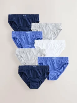 Next 100% Cotton Briefs 7 Pack (1.5-16yrs) Blue Sale