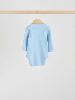 Next Blue 5 Pack Baby Long Sleeve Bodysuits Clearance