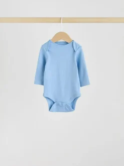 Next Blue 5 Pack Baby Long Sleeve Bodysuits Clearance