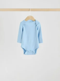 Next Blue 5 Pack Baby Long Sleeve Bodysuits Clearance