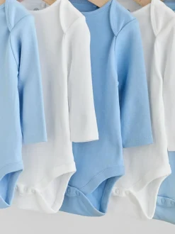 Next Blue 5 Pack Baby Long Sleeve Bodysuits Clearance