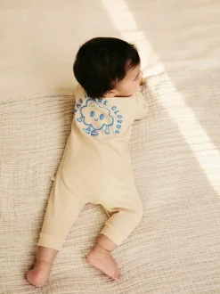 Next Blue 3 pack Baby Two Way Zip Footless Cotton Sleepsuits (0mths-3yrs) Best