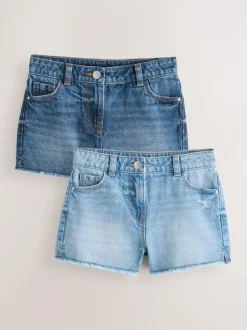Next Blue 2 Pack Fray Shorts (3-16yrs) Discount