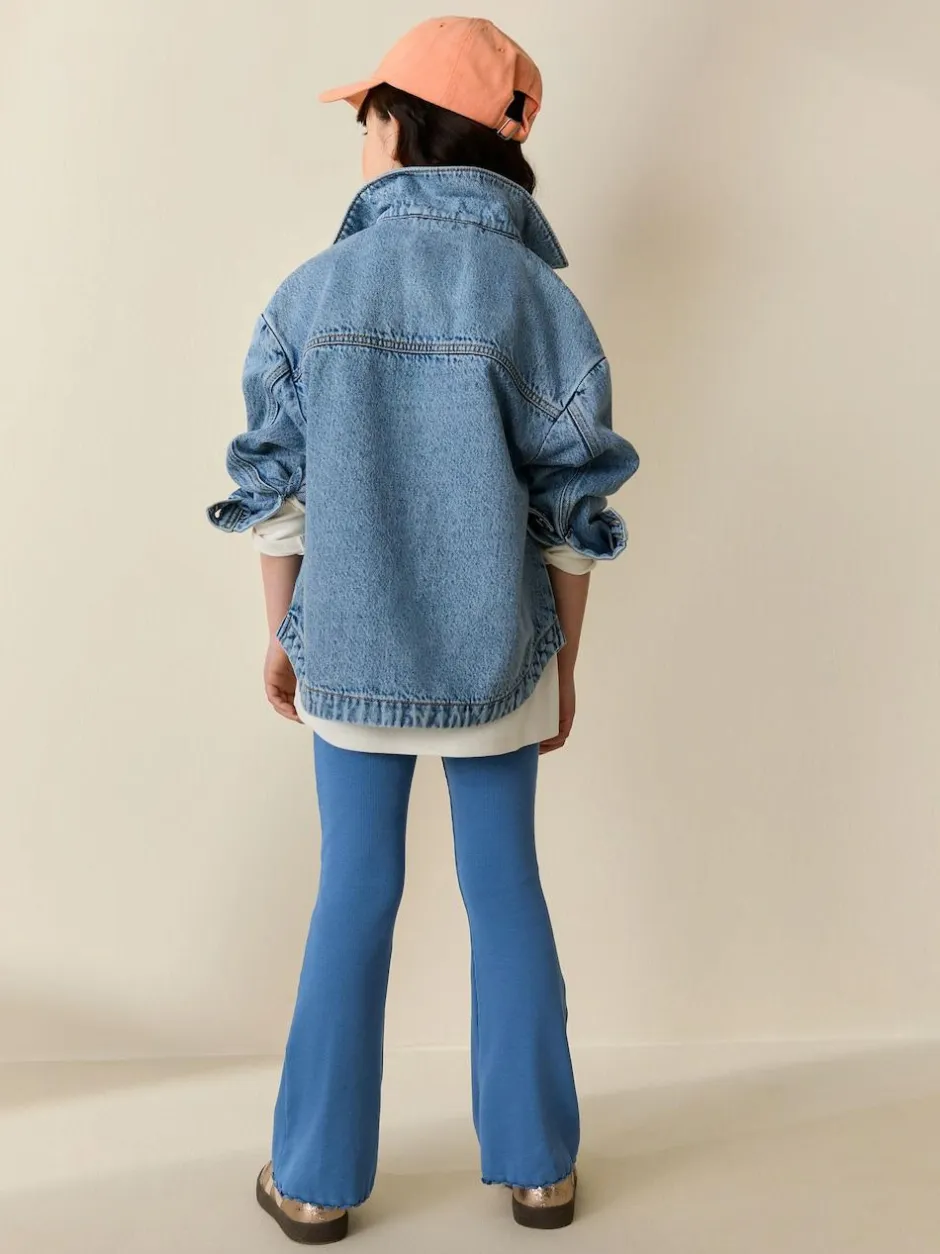 Next Blue 1 Pack Rib Flare Leggings (3-16yrs) Sale