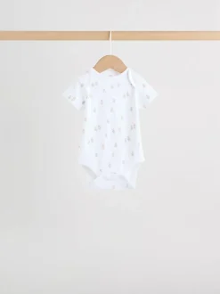 Next Blue 5 Pack Short Sleeve Baby Bear Bodysuit