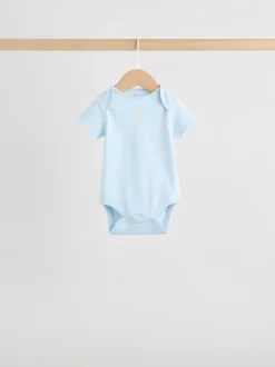 Next Blue 5 Pack Short Sleeve Baby Bear Bodysuit