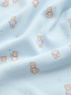Next Blue 7 Pack Short Sleeve Baby Bear Bodysuit Clearance