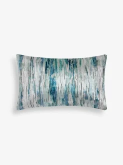 Next 40 x 59cm Haze Velvet Stripe Cushion Blue Online