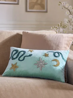 Next Blue 50 X 30cm Universe Embellished Icons Cushion Best