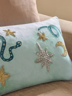 Next Blue 50 X 30cm Universe Embellished Icons Cushion Best