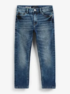 Next Blue Acid Wash Regular Fit Stretch Jeans (3-17yrs) Best