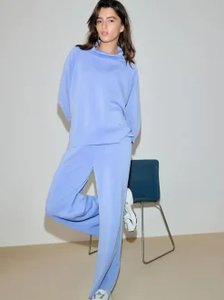 Next Active Modal Supersoft Cowl Neck Jumper Blue
