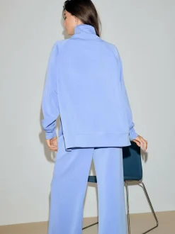 Next Active Modal Supersoft Cowl Neck Jumper Blue