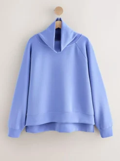 Next Active Modal Supersoft Cowl Neck Jumper Blue