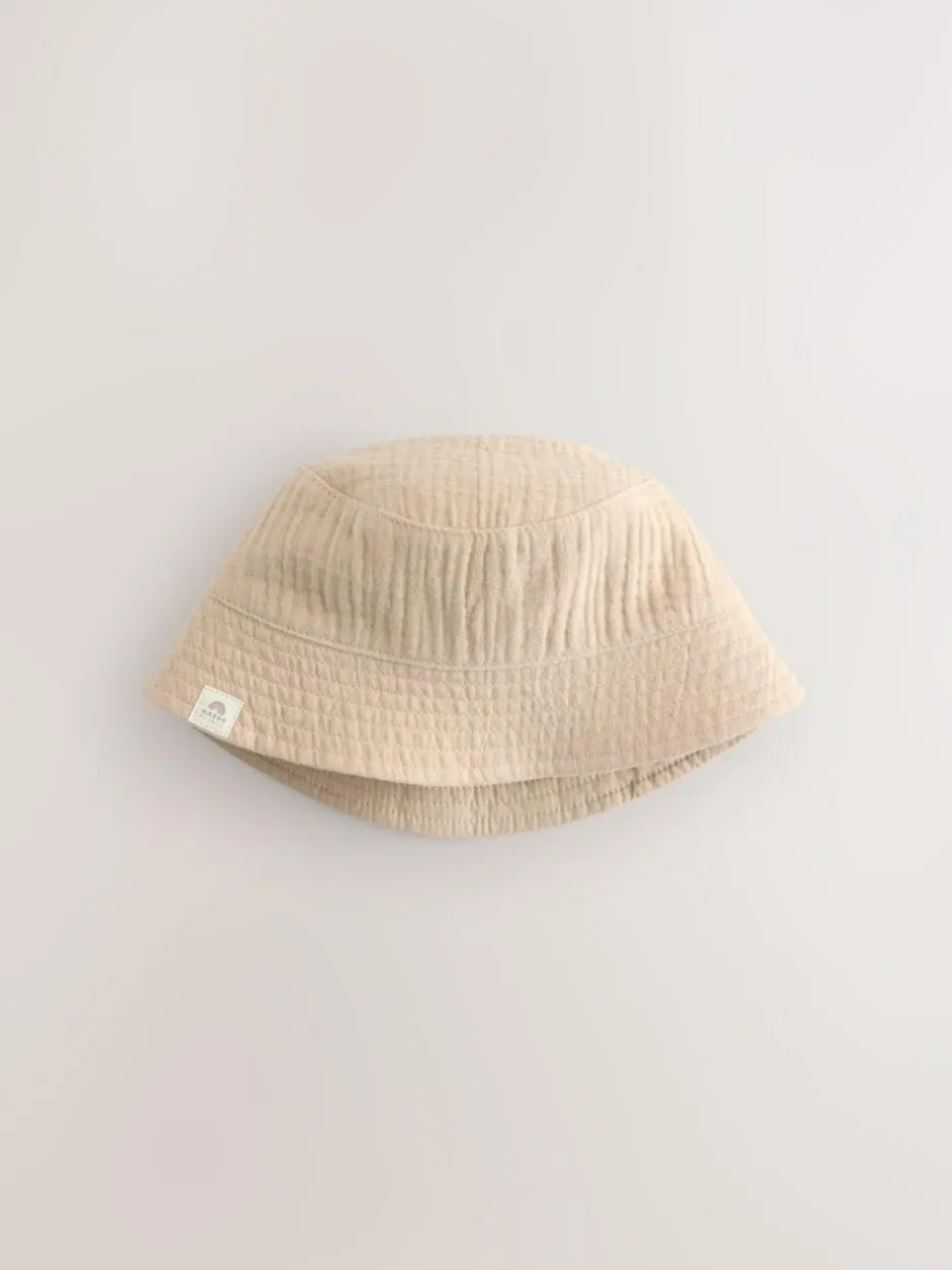Next Baby Bucket Hats 2 Pack (0mths-2yrs) Blue and Beige Sale