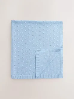Next Baby Bobble Blanket Blue Outlet