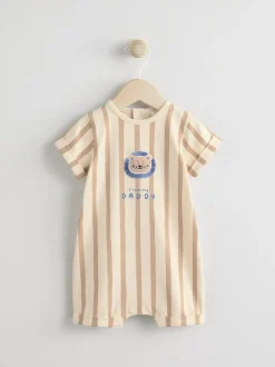 Next Baby Jersey Romper Blue New