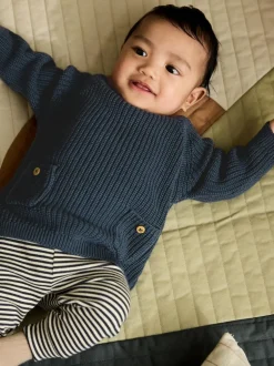Next Baby Knitted Jumper and Leggings Set (0mths-2yrs) Blue New