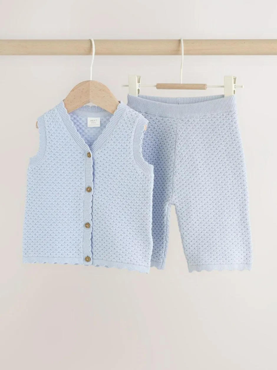 Next Blue Baby Knitted Top and Leggings Set 2 Piece (0mths-2yrs) Online