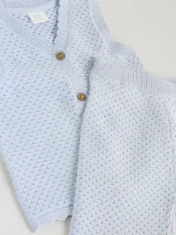 Next Blue Baby Knitted Top and Leggings Set 2 Piece (0mths-2yrs) Online