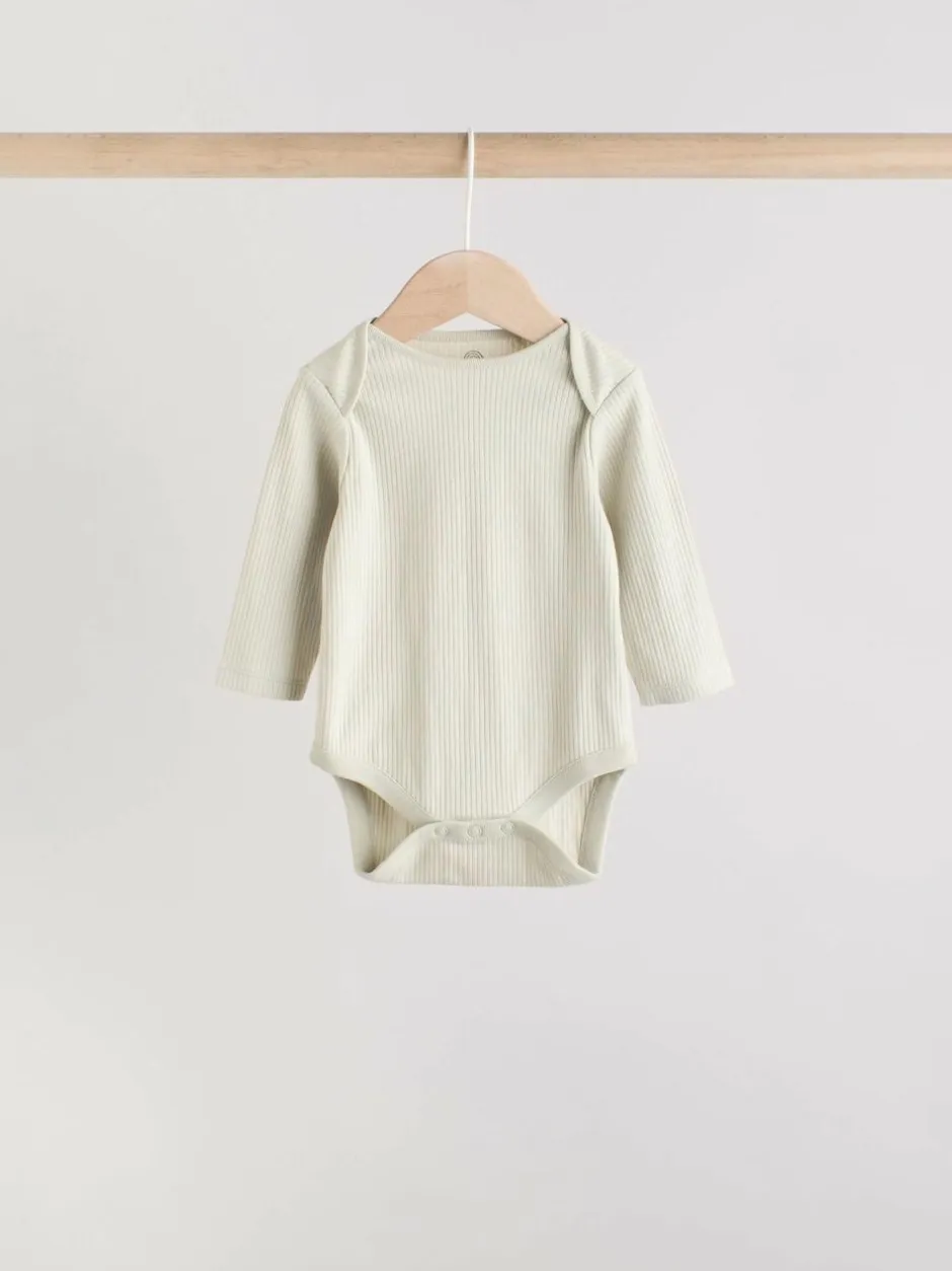 Next Blue Baby Long Sleeve Bodysuits 5 Pack Clearance