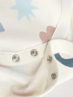 Next Blue Baby Long Sleeve Bodysuits 5 Pack Outlet