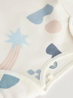 Next Blue Baby Long Sleeve Bodysuits 5 Pack Outlet