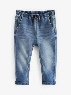Next Blue Black Denim Supersoft Pull-On Jeans With Stretch 2 Pack (3mths-7yrs) Sale