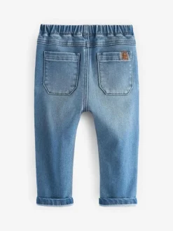 Next Blue Black Denim Supersoft Pull-On Jeans With Stretch 2 Pack (3mths-7yrs) Sale