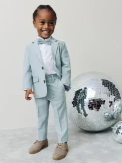 Next Blue Blazer Shirt Trousers and Bow Tie Set (3mths-9yrs) New