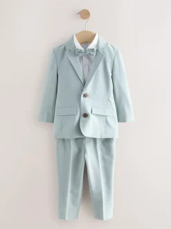 Next Blue Blazer Shirt Trousers and Bow Tie Set (3mths-9yrs) New