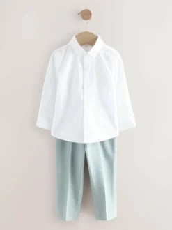 Next Blue Blazer Shirt Trousers and Bow Tie Set (3mths-9yrs) New