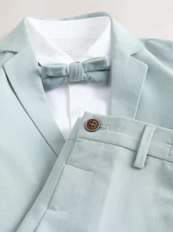 Next Blue Blazer Shirt Trousers and Bow Tie Set (3mths-9yrs) New